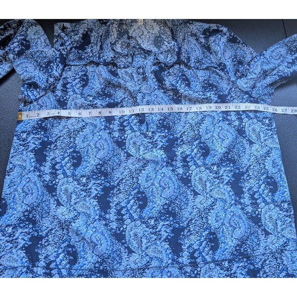 Joie Top Limited Edition Paisley Peasant Blue Long Sleeve Damarre Size Large - Picture 4 of 12